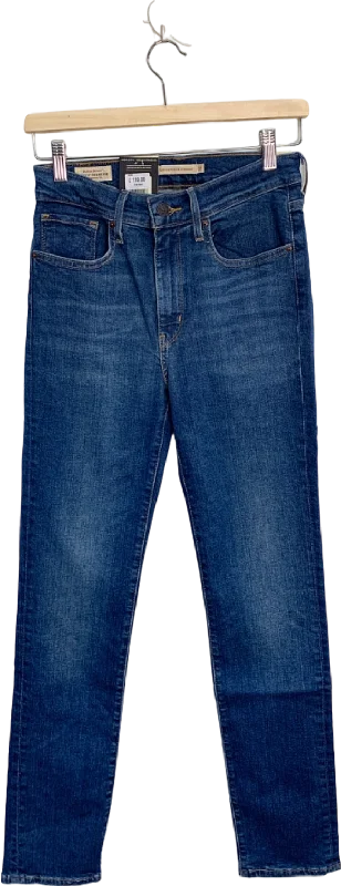 Slim straight jeans for balanced modern fit -Levi's Blue 724 High Rise Slim Straight Jeans W27