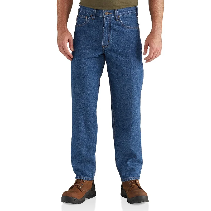 Quick-dry pants for active sports enthusiasts -Carhartt Men's Relaxed Fit Tapered Leg Jean_Darkstone