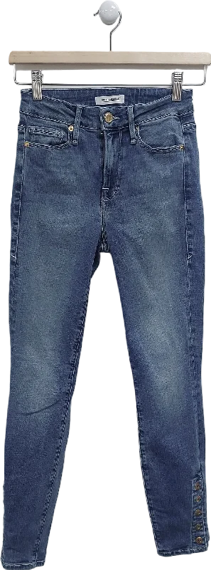 Casual faded straight jeans for weekend vibes -Good American Blue Good Legs Skinny Jeans W24