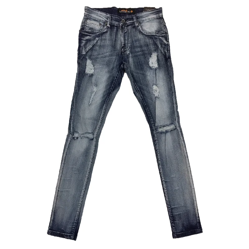 Casual Friday Jeans for Relaxed -Copper Rivet Medium Sand Blue Ripped Jean