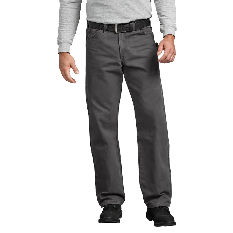 Stylish wide-leg pants for bold evening looks -Dickies Men's Relaxed Fit Straight Leg Carpenter Duck Jean_Rinsed Slate