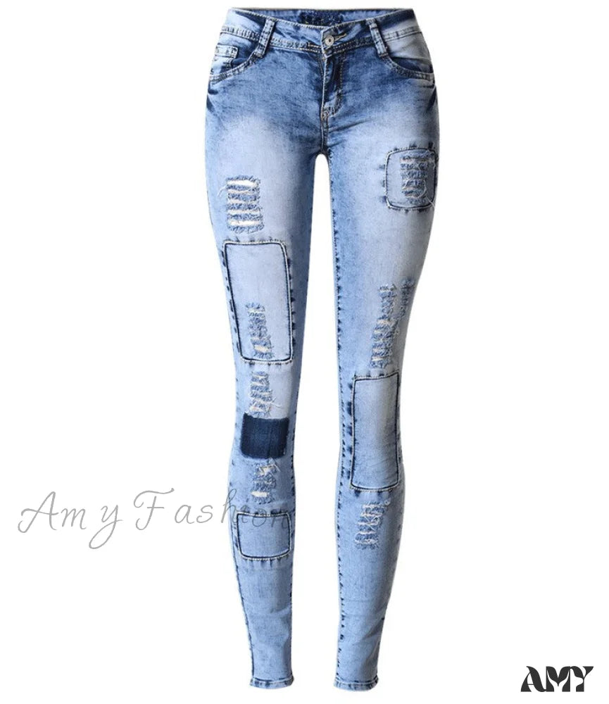 Relaxed chino pants for casual Friday offices -Amy Fashion - Sexy Push Up Denim Women Fashion Jeans