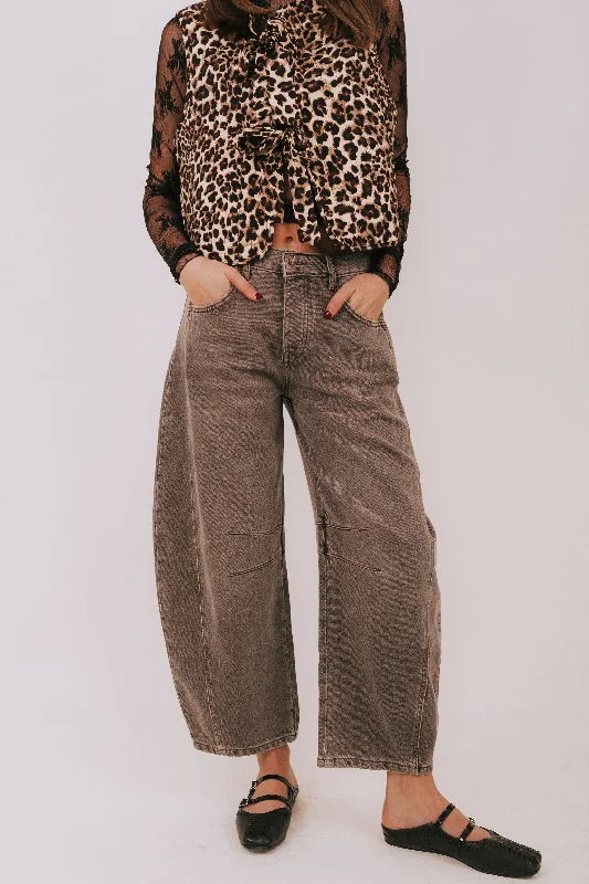 Tailored slim pants for polished business looks -FREE PEOPLE - Good Luck Mid-Rise Barrel Jeans - 5 Colors!