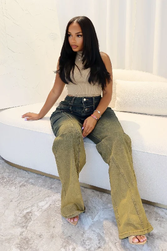 Eco-friendly hemp pants for sustainable clothing choices -Bruce Ombre Vintage Washed Denim Jeans