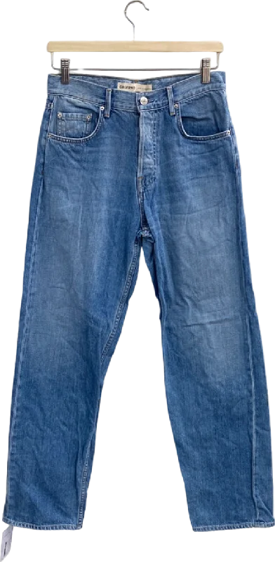 Soft cotton straight jeans for sensitive skin -GRLFRND Blue Santa Monica Jeans W25