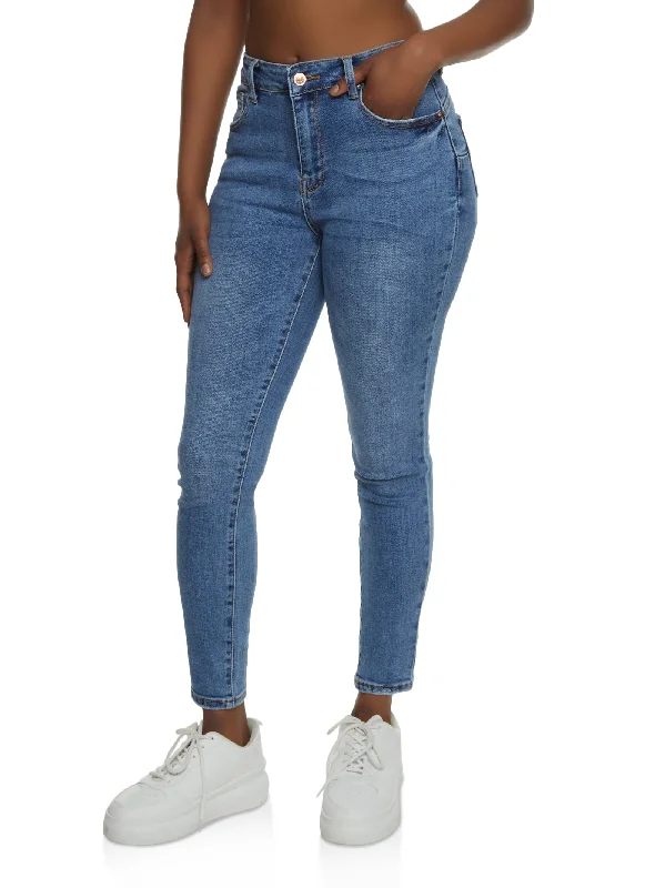 Camping Jeans for Wilderness -WAX Cropped High Rise Skinny Jeans