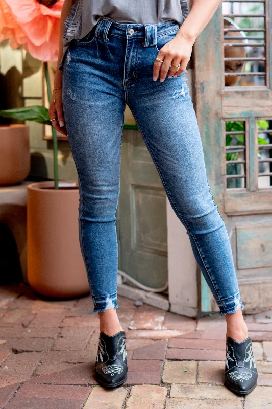 Wrap Skirt Jeans for Versatile -Sade High Rise Ankle Skinny