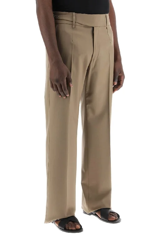 High-rise flare pants for vintage chic appeal -tailored stretch trousers in bi-st