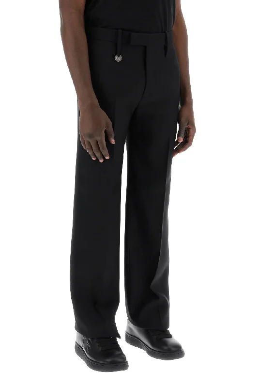 Lightweight travel pants with wrinkle-free fabric -Burberry virgin wool trousers