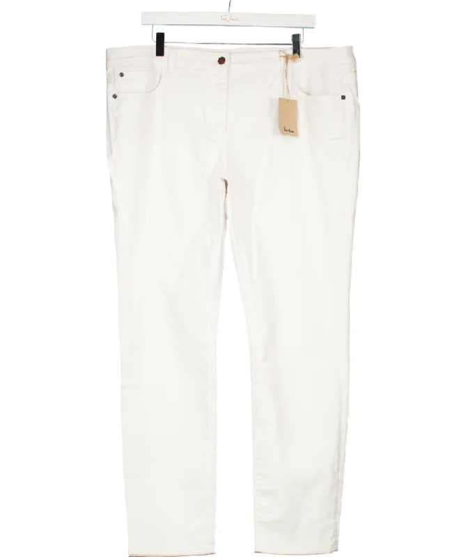 Light wash straight jeans for casual freshness -Boden White Skinny Jeans UK 20