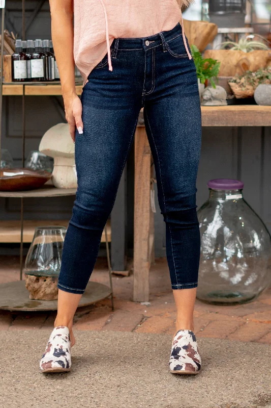 Office Jeans for Professional -Brittney High Rise Cropped Skinny Regular & Plus Sizes