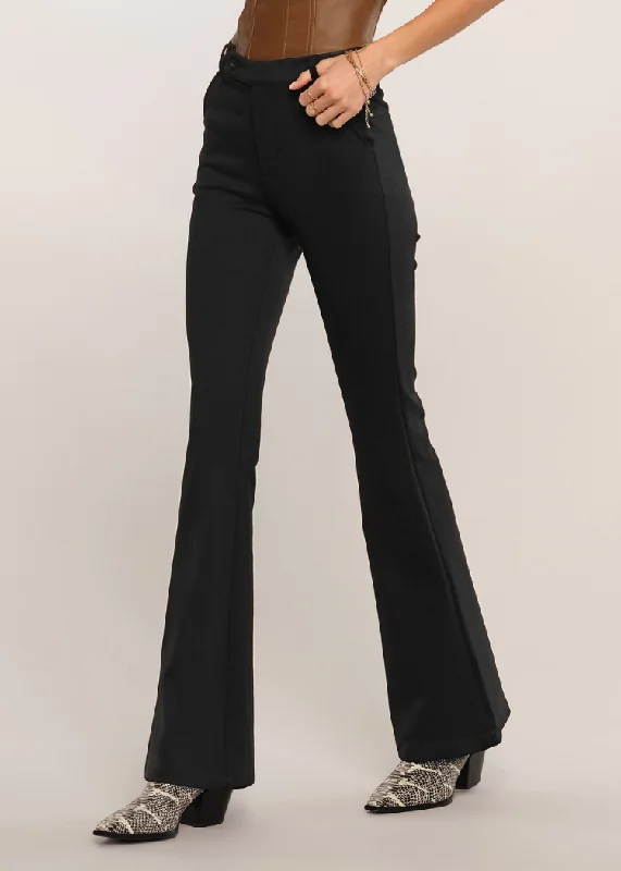 Stonewashed straight jeans for vintage cool appeal -Heartloom Doreen Pant - Black