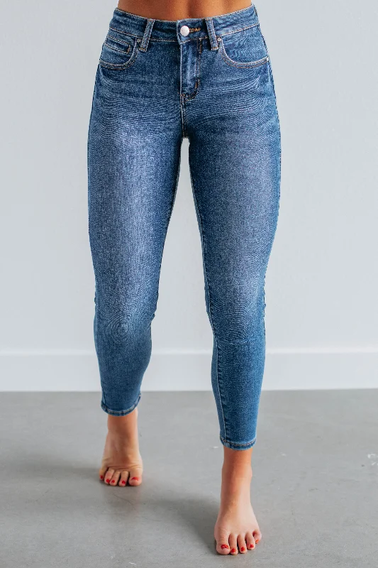 High-rise flare pants for vintage chic appeal -Mielle Risen Jeans - Dark Wash