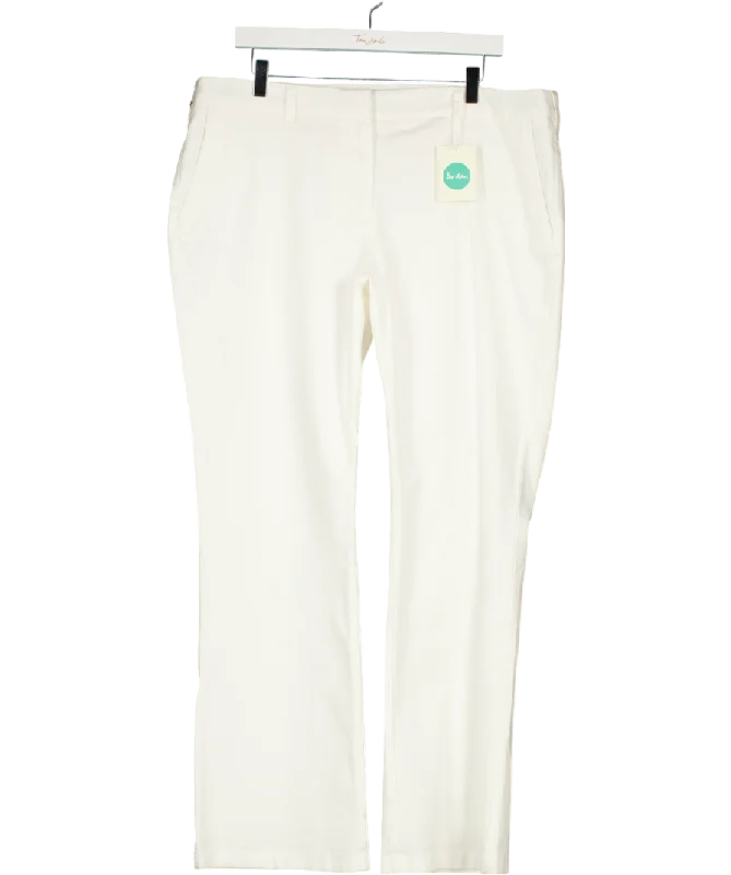 Rugged straight jeans for tough outdoor wear -Boden White Bootleg Jeans UK 18