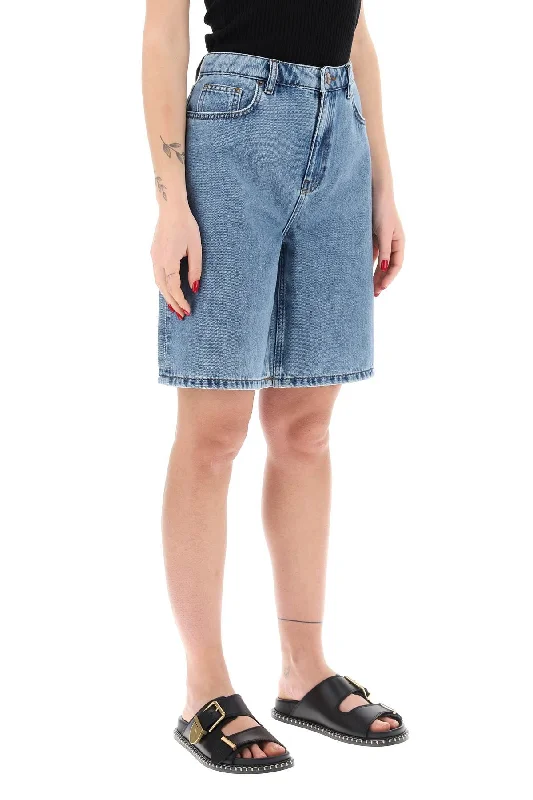 Comfortable sweat shorts for women with cozy fabrics for casual days at home-denim wilson bermuda shorts for