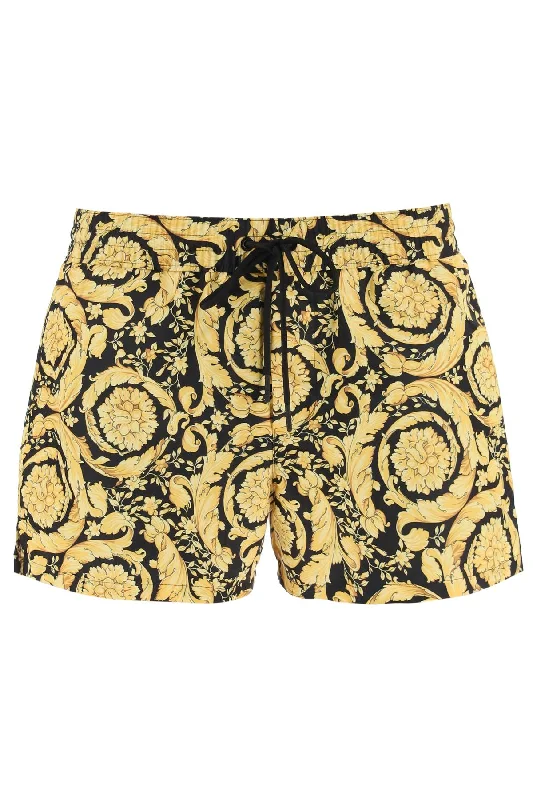 Trendy floral shorts for women with vibrant patterns for a chic and playful look-barocco swimshorts