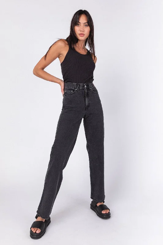 Vintage denim pants for timeless rugged style -DR DENIM Echo Jeans Concrete Black