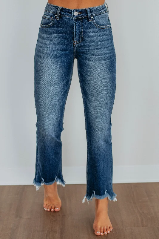 Stylish wide-leg pants for bold evening looks -Neona Risen Jeans - Dark Wash