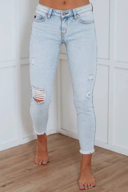 Cozy sweatpants pants for lazy Sunday mornings -Jennings KanCan Jeans - Light Wash