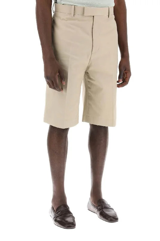 Best workout shorts for men with a supportive waistband and flexible fabric for performance-Salvatore ferragamo tailored canvas bermuda shorts