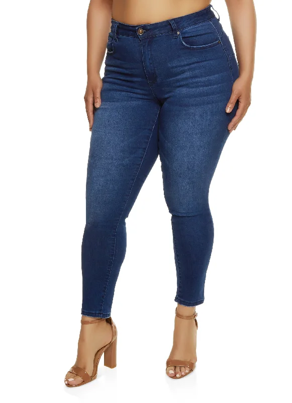 Graduation Jeans for Milestone -Plus Size WAX High Waist Push Up Skinny Jeans