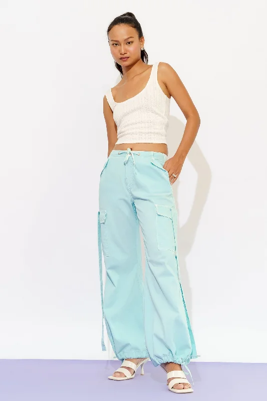 Bold patterned pants for standout fashion statements -Sky Low Waist Baggy Joggers