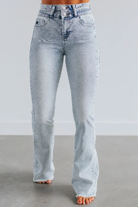 Classic wool pants for cold weather elegance -Orlando KanCan Bootcut Jeans - Light Wash