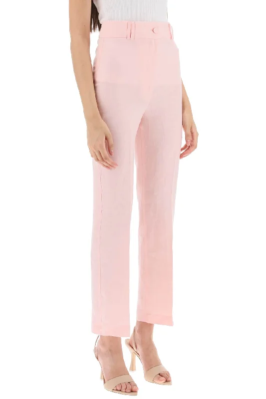 Soft jogger pants for relaxed weekend lounging -loulou' linen trousers