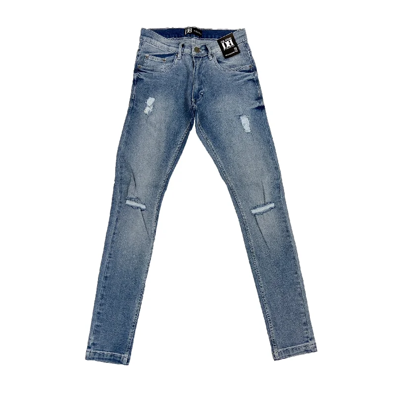 High Waisted Jeans for Shape -DR. DNM Ripped Jean (Light Blue)