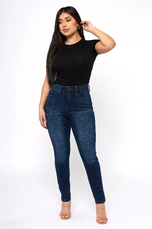 Versatile black pants for any occasion pairing -Cozy Curvy Skinny Jeans