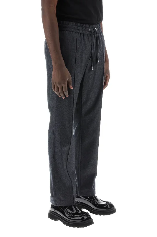 Casual drawstring pants for effortless home relaxation -flannel trousers for men