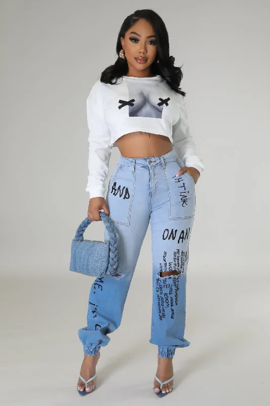 Relaxed faded straight jeans for cozy days -Esmeralda Babe Jeans