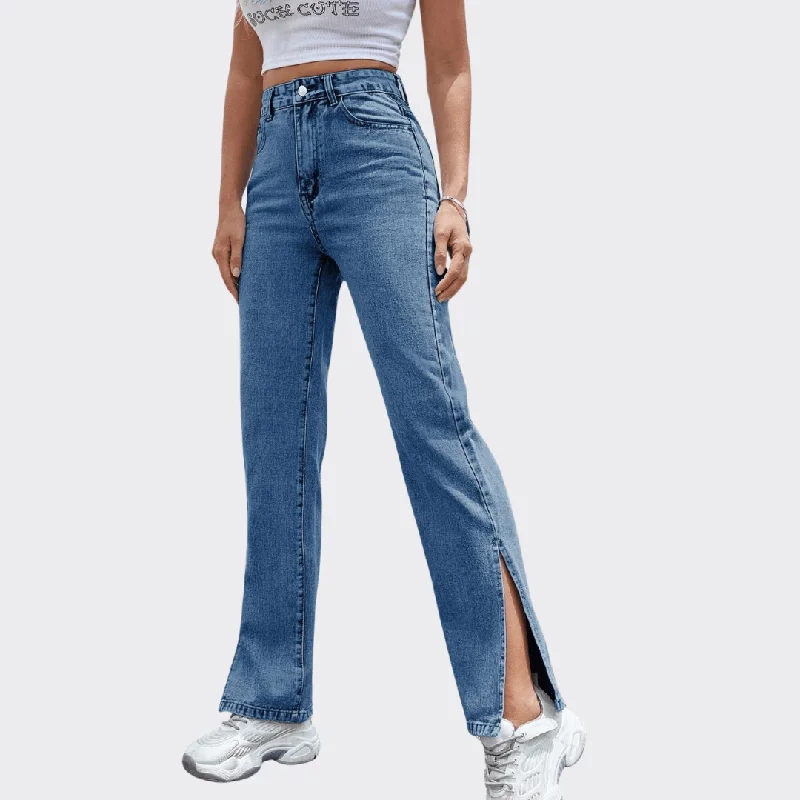 Elegant palazzo pants for formal party outfits -Sally High Waist Jeans