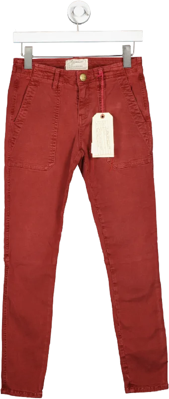 Relaxed fit straight jeans for ultimate comfort -Current/Elliott Dark Red Slim Jeans BNWT W27