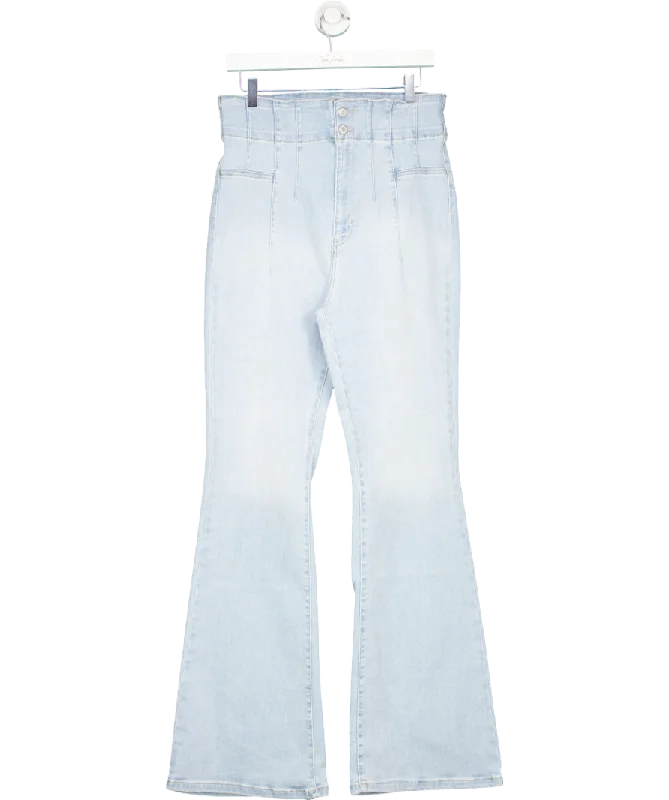 Vintage wash straight jeans for retro cool -We The Free Flared Light Blue Jeans W32