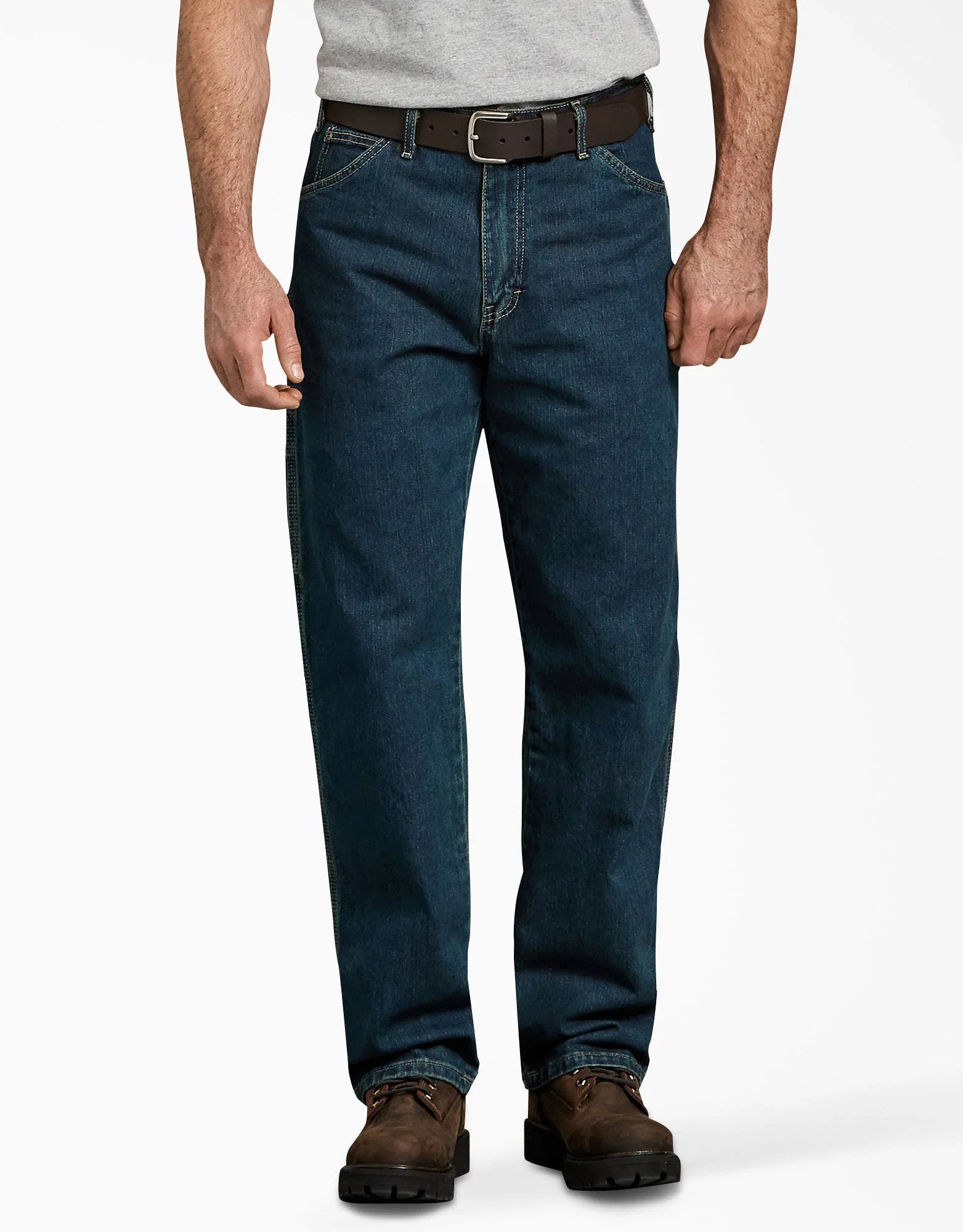 Waterproof work pants for wet job conditions -Dickies Men's Relaxed Fit Carpenter Denim Jean_Tinted Heritage Khaki