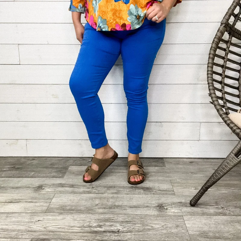 Tailored straight jeans for smart casual events -Judy Blue "I'm Blue" Cobalt Tummy Control Jeans