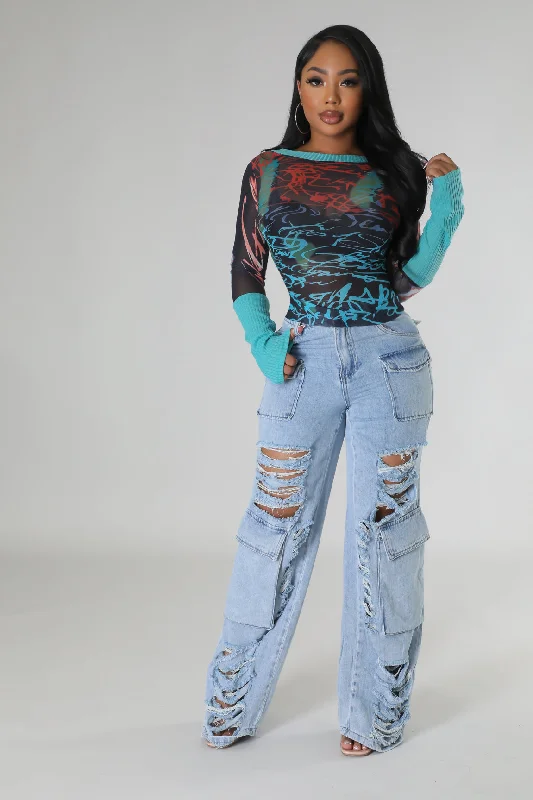 Eco-conscious straight jeans with recycled materials -Britlyn Jeans