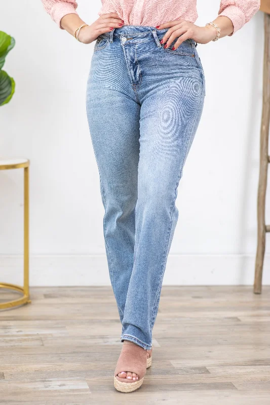 Stylish straight jeans for urban city looks -Cello Welcome To The 90's Jeans