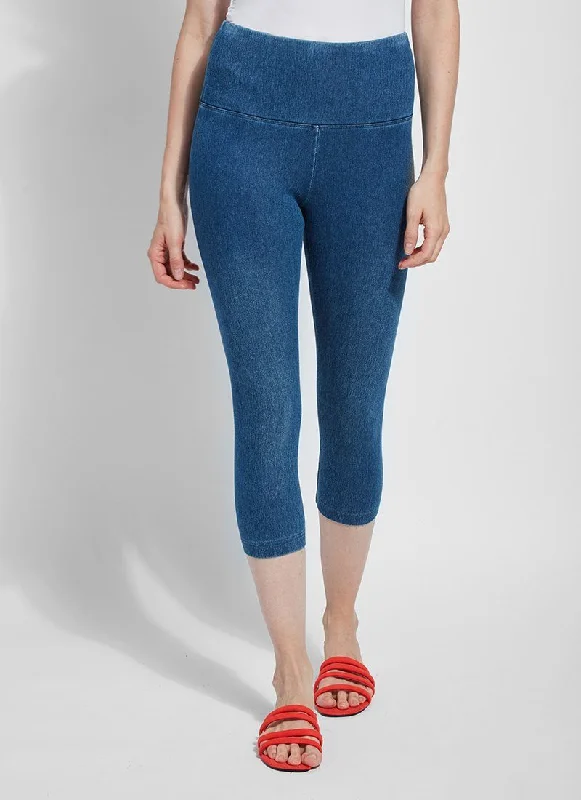 Low Waisted Jeans for Casual -Denim Capri (21" Inseam)