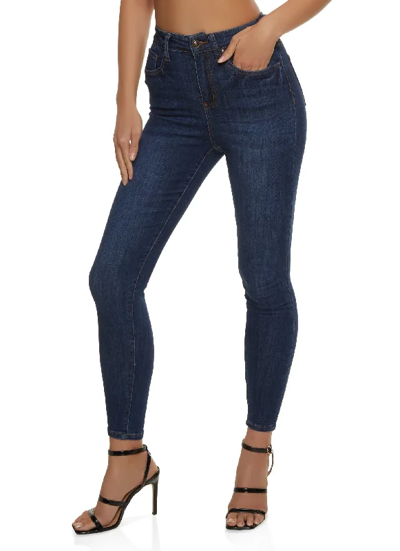 High-end Jeans for Exclusivity -WAX Whiskered Skinny Ankle Jeans