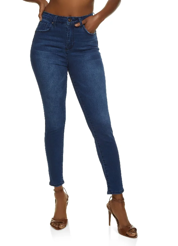 Fashion Jeans for Trendsetter -WAX Solid High Waisted Skinny Jeans