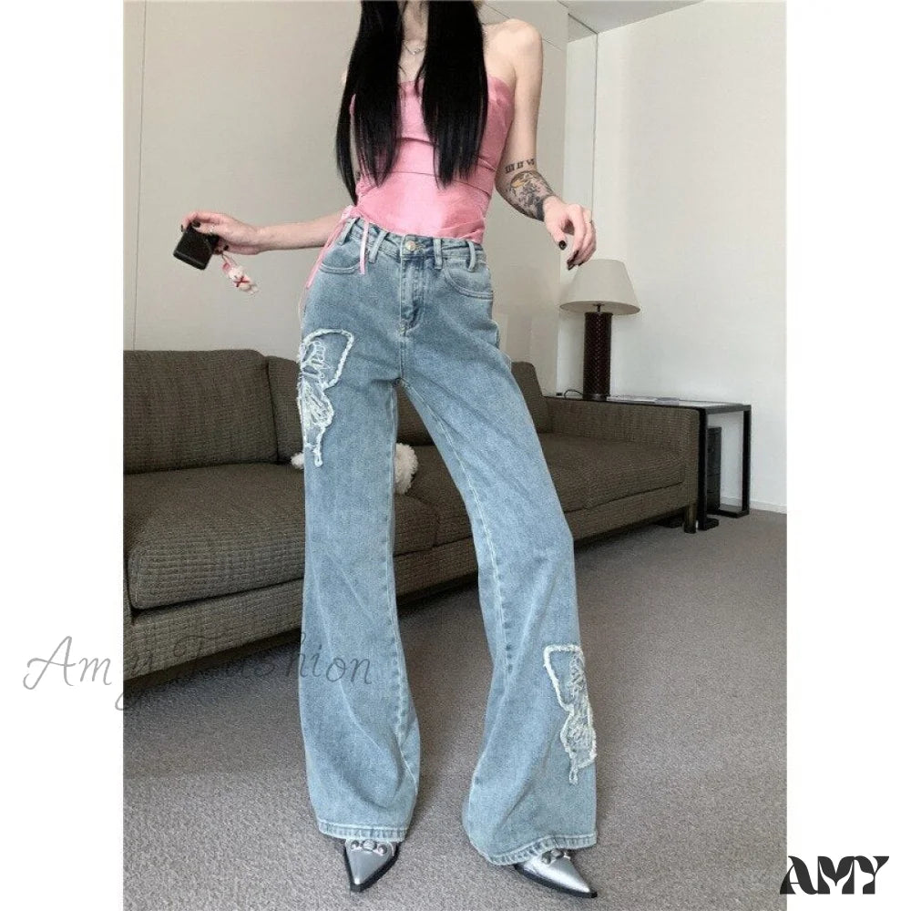 Heavy-duty work pants with tool pocket storage -Amy Fashion - Streetwear Denim Elegant Woman Clothes