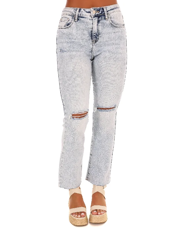 Relaxed fit straight jeans for ultimate comfort -Raised Like That High Rise Ankle Jeans