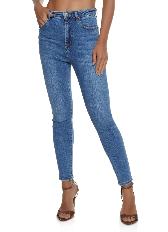 Bermuda Shorts Jeans for Modesty -WAX Basic High Waisted Skinny Jeans