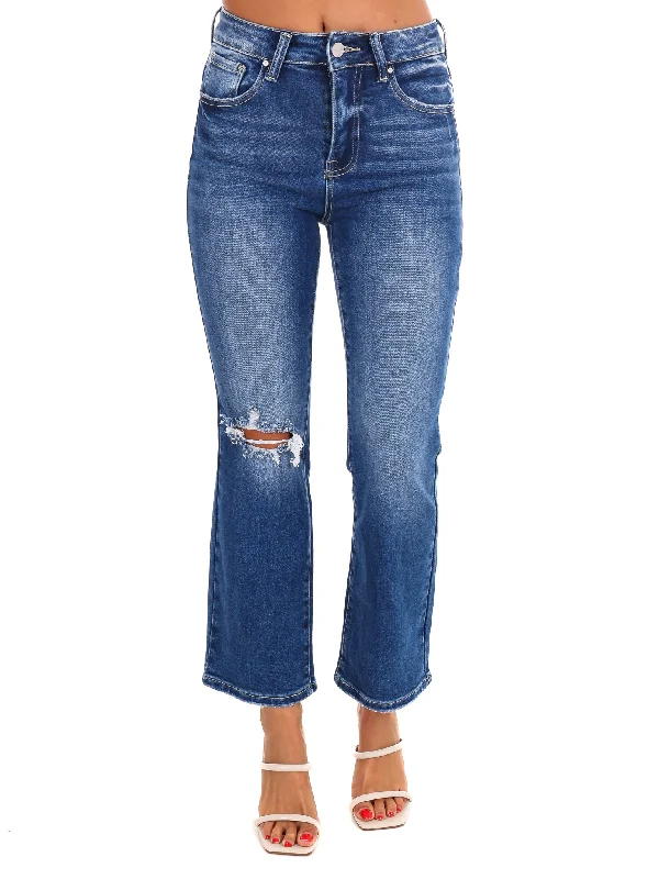 Classic straight jeans for timeless wardrobe staples -Unapologetically High Rise Crop Flare Jeans