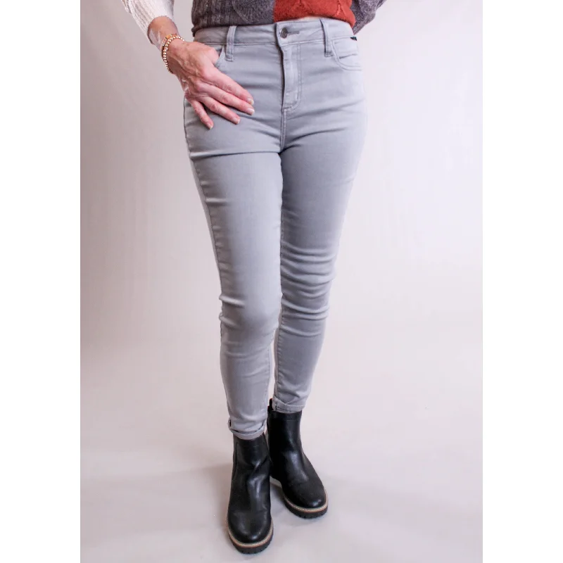 Classic straight jeans for timeless wardrobe staples -Cello Mid Rise Crop Skinny Jeans