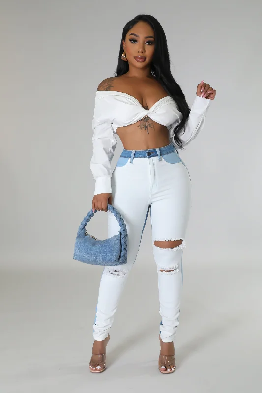 High-waisted faded straight jeans for chic lift -Stormy Jeans