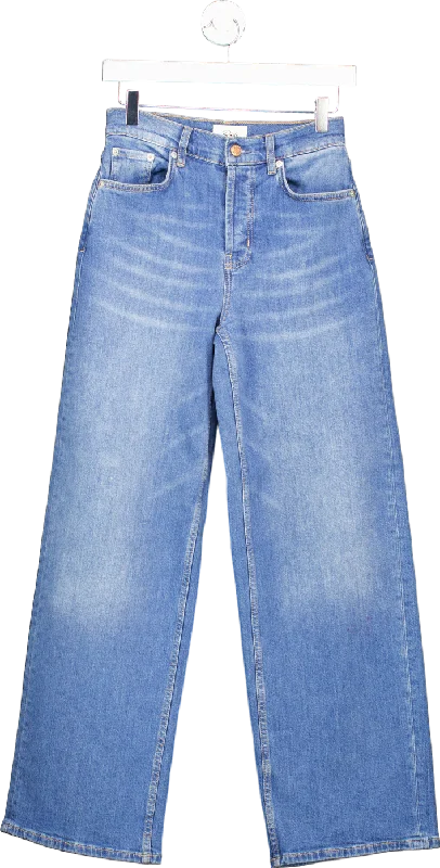 Mid-wash straight jeans for neutral wardrobe options -Rails Blue Denim Jeans UK 25