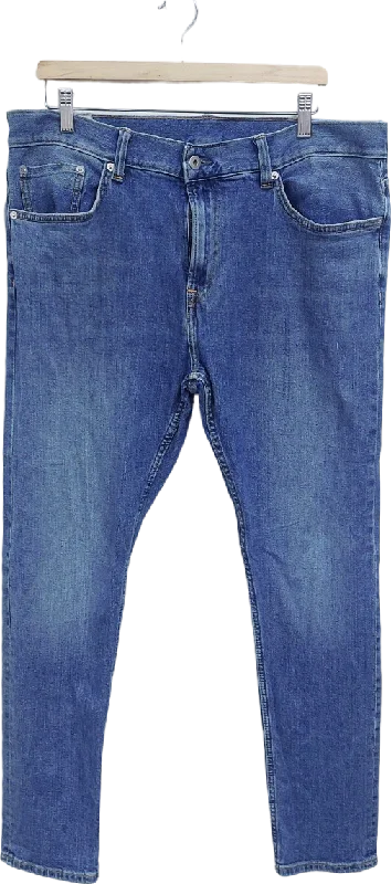 Bright straight jeans for bold color pops -H&M Blue Denim Jeans W36 L32